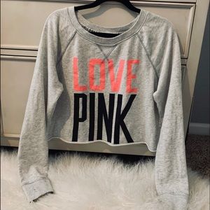 PINK Cropped Pullover